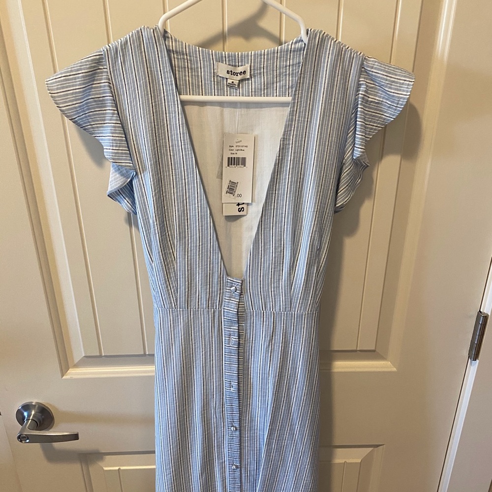 Nordstrom ruffle deep v midi dress